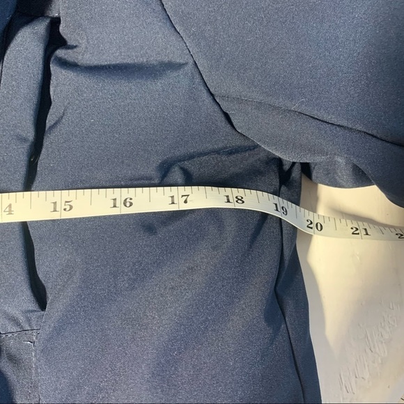 Nine West Jacket Hooded Long Parka Navy Small - Picture 12 of 16